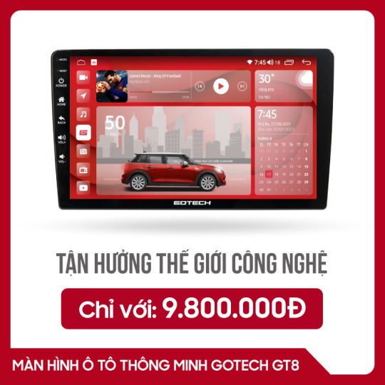 MÀN HÌNH Ô TÔ THÔNG MINH GOTECH GT8